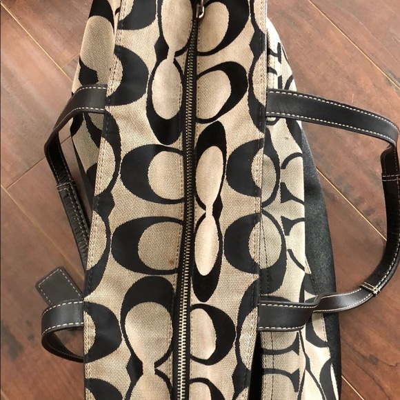 Coach Black and Cream Diaper Bag/Tote - Picture 4 of 9